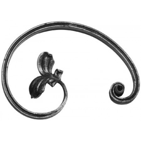 Ozdobné céčko 16 x 8 mm s listom pravým