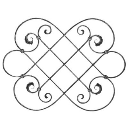 Barokový ozdobný stredový element 16 x 8 mm