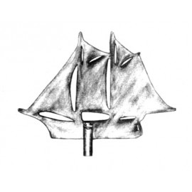 Zástava plachetnice z nereze