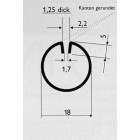 Nerezová upínacia trubica na plech 18 x 1.25 mm