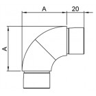 Nastaviteľné koleno 42.4 x 2.0 mm