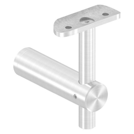 Nerezový držiak madla s nastaviteľnou výškou, kotvenie na štvorhran, platnička pod madlo pre rúru 42.4 mm