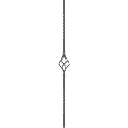 Ozdobná výplňová tyčka so šiškou 12 x 12 x 900 mm hladká