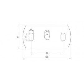 Kotviaca platnička 120 x 60 x 6 mm