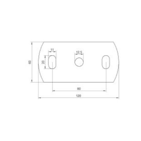 Kotviaca platnička 120 x 60 x 6 mm