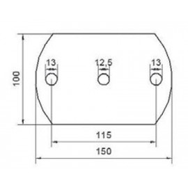 Kotviaca platnička 150 x 100 x 10 mm