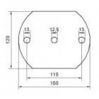 Kotviaca platnička 150 x 120 x 8 mm