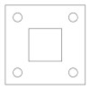 Kotviaca platnička z nereze 92 x 92 x 6 mm
