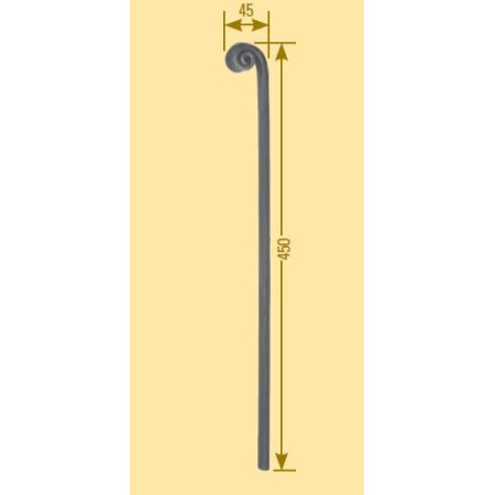 Koncový oblúk 16 x 8 mm