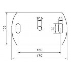 Kotviaca platnička 170 x 100 x 8 mm