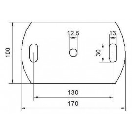 Kotviaca platnička 170 x 100 x 8 mm